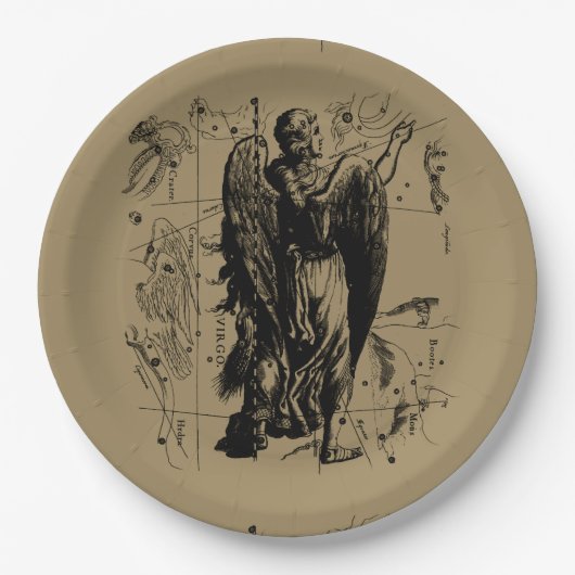 《星座》乙女座星座ヘベリアス1690年8月23日 – 9月22日 ペーパープレート (正面)