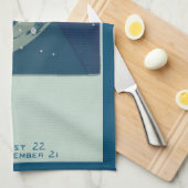 《星座》乙女座星座ヴィンテージ〔占星術の〕十二宮図占星術 キッチンタオル (四つ折り)