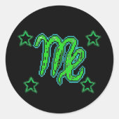 《星座》乙女座星 ラウンドシール (正面)