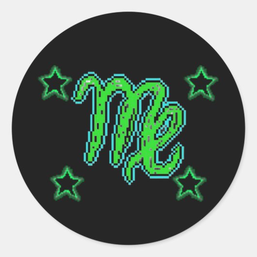 《星座》乙女座星 ラウンドシール (正面)