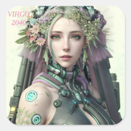 《星座》乙女座未来的〔占星術の〕十二宮図コレクション スクエアシール