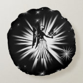 《星座》乙女座標識 ラウンドクッション (裏面)