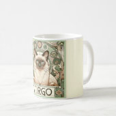 《星座》乙女座細心の猫〔占星術の〕十二宮図 コーヒーマグカップ (正面右)