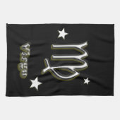 《星座》乙女座記号 キッチンタオル (横)