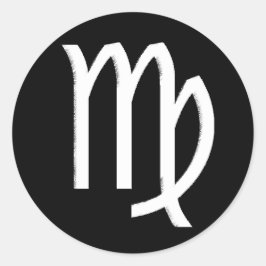 《星座》乙女座記号 ラウンドシール