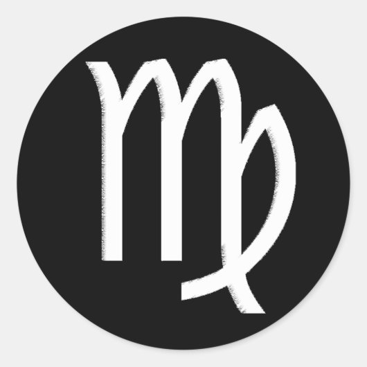 《星座》乙女座記号 ラウンドシール (正面)