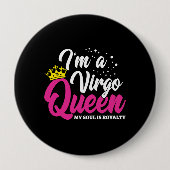 《星座》乙女座誕生日クイーンアストロロジー威厳がある9月 缶バッジ (正面)