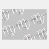 《星座》乙女座誕生日グレー/ブラック ラッピングペーパーシート (正面3)