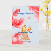 《星座》乙女座誕生日（8月23日～9月22日） カード (黄色い花)