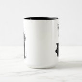 《星座》乙女座踊りガール15ozブラックリムマグ マグカップ (中央)