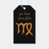 《星座》乙女座黄金カスタム星占い標識 ギフトタグ (裏面)