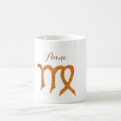《星座》乙女座黄金星占い標識 コーヒーマグカップ (中央)