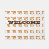 《星座》乙女座黄金星占い標識 ドアマット (正面)