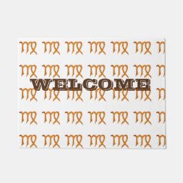 《星座》乙女座黄金星占い標識 ドアマット