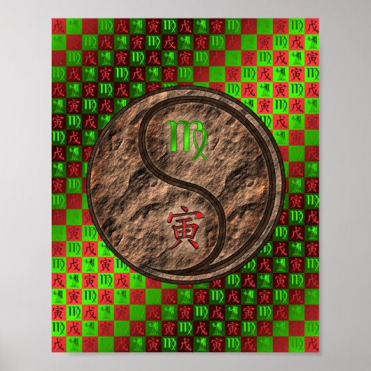 《星座》乙女座&アースタイガー ポスター (正面)