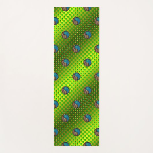 《星座》乙女座&ウォーターモンキー ヨガマット (正面)