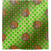 《星座》乙女座&ウッドラット シャワーカーテン (正面)