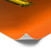 《星座》乙女座/オレンジ、グレーアゲイト金ゴールド〔占星術の〕十二宮図標識ジュエル ポスター (角)