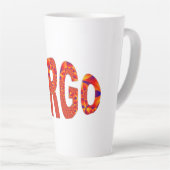 《星座》乙女座 – ファイアリーオレンジイエローブルー カフェラテマグ (右アングル)