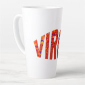 《星座》乙女座 – ファイアリーオレンジイエローブルー カフェラテマグ (左アングル)