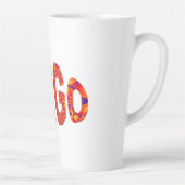 《星座》乙女座 – ファイアリーオレンジイエローブルー カフェラテマグ (右)