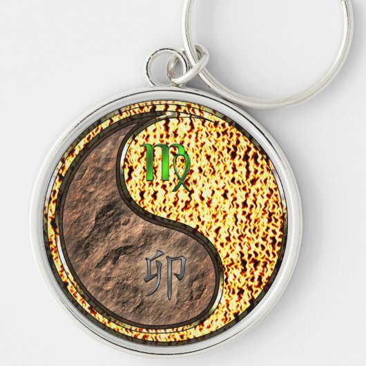 《星座》乙女座&ファイアーラビット キーホルダー (正面)