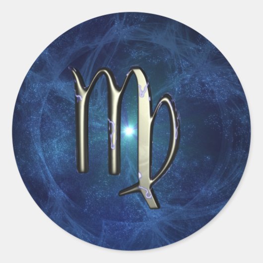 《星座》乙女座 ラウンドシール (正面)