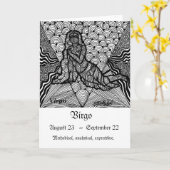 《星座》乙女座((占星術の)十二宮図の印) カード (黄色い花)