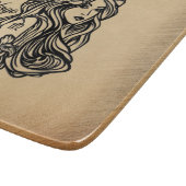 《星座》乙女座〔占星術の〕十二宮図アンティークルックグラス カッティングボード (角)