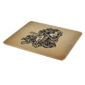 《星座》乙女座〔占星術の〕十二宮図アンティークルックグラス カッティングボード (角)