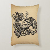 《星座》乙女座〔占星術の〕十二宮図アンティークルック アクセントクッション (正面(垂直))