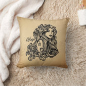 《星座》乙女座〔占星術の〕十二宮図アンティークルック クッション (ブランケット)