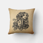 《星座》乙女座〔占星術の〕十二宮図アンティークルック クッション (裏面)