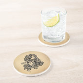 《星座》乙女座〔占星術の〕十二宮図アンティークルック コースター (側面)