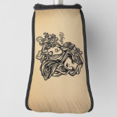 《星座》乙女座〔占星術の〕十二宮図アンティークルック ゴルフヘッドカバー (回転90)