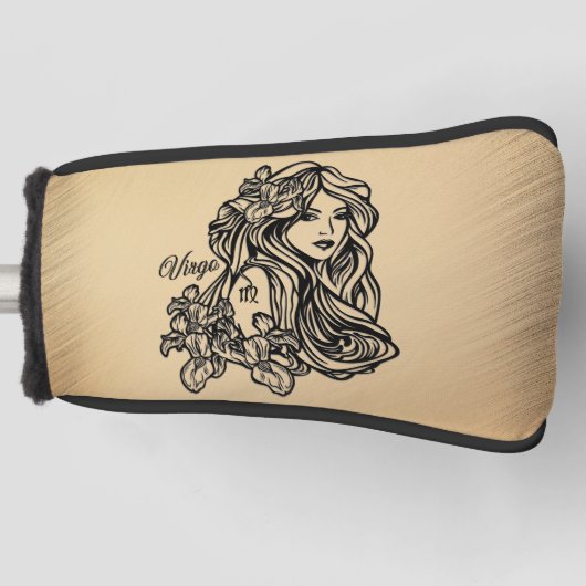 《星座》乙女座〔占星術の〕十二宮図アンティークルック ゴルフヘッドカバー (正面)