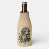 《星座》乙女座〔占星術の〕十二宮図アンティークルック ボトルクーラー (ボトル正面)