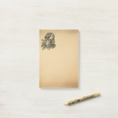 《星座》乙女座〔占星術の〕十二宮図アンティークルック ポストイット (デスク上)