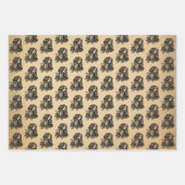 《星座》乙女座〔占星術の〕十二宮図アンティークルック ラッピングペーパーシート (正面2)