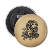 《星座》乙女座〔占星術の〕十二宮図アンティークルック 栓抜き (正面)