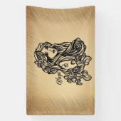 《星座》乙女座〔占星術の〕十二宮図アンティークルック 横断幕 (縦)