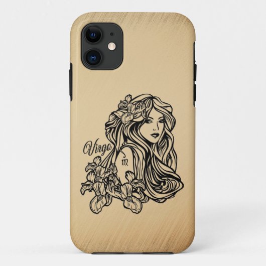 《星座》乙女座〔占星術の〕十二宮図アンティークルック Case-Mate iPhoneケース (裏面)
