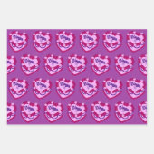 《星座》乙女座〔占星術の〕十二宮図コケットハートお誕生日ケーキ ラッピングペーパーシート (正面2)