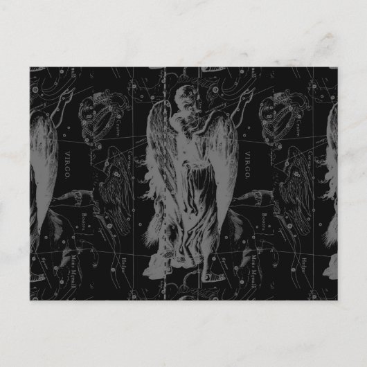 《星座》乙女座〔占星術の〕十二宮図コンステレーションヘベリアス1690 ポストカード (正面)