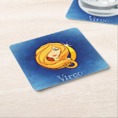 《星座》乙女座〔占星術の〕十二宮図コースター スクエアペーパーコースター (アングル)