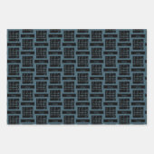 《星座》乙女座〔占星術の〕十二宮図サインおもしろい引用文ブルー&ホワイト誕生日 ラッピングペーパーシート (正面)