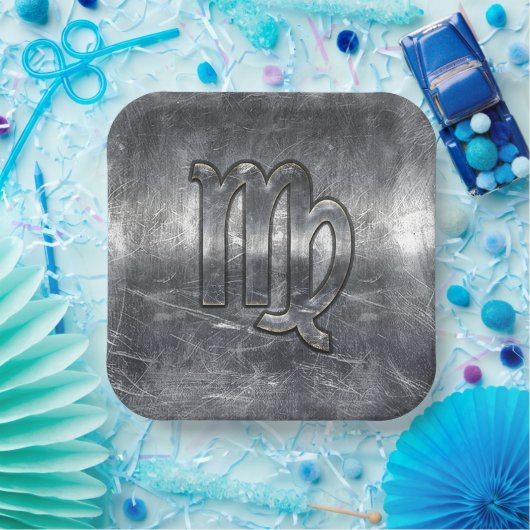 《星座》乙女座〔占星術の〕十二宮図サインイグランジン動揺してスタイルDecor ペーパープレート (パーティー)