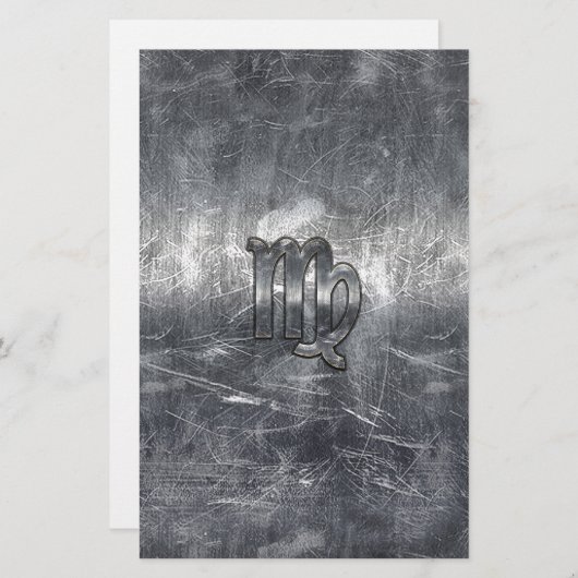 《星座》乙女座〔占星術の〕十二宮図サインイグランジン動揺してスタイルDecor 便箋 (正面/裏面)