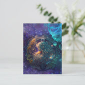 《星座》乙女座〔占星術の〕十二宮図サインウォーター色デザイン ポストカード (スタンド正面)