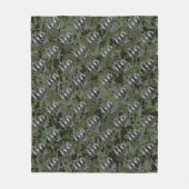 《星座》乙女座〔占星術の〕十二宮図サインオンウッドランドデジタル迷彩柄 フリースブランケット (正面)